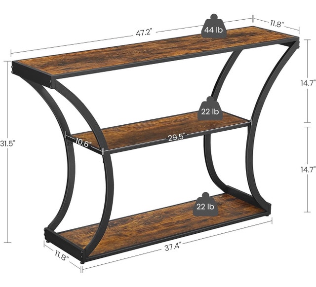 New Console Table - Rustic Brown Curved Frames - photo 3