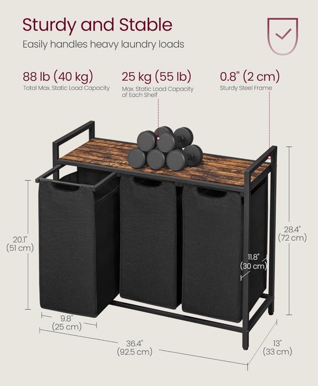 New Laundry Hamper Basket Sorter UBLH301B01 - photo 3