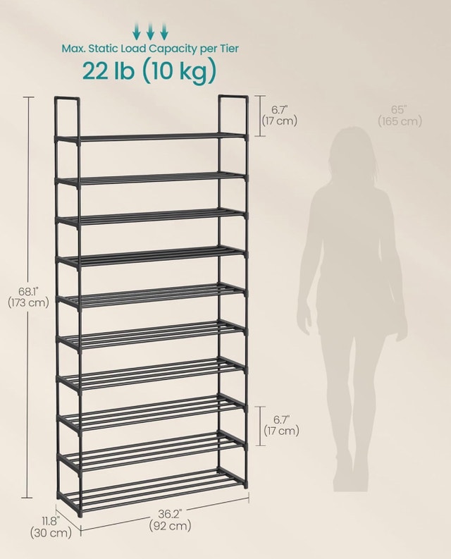 10-Tier Shoe Organizer Rack - New - photo 2