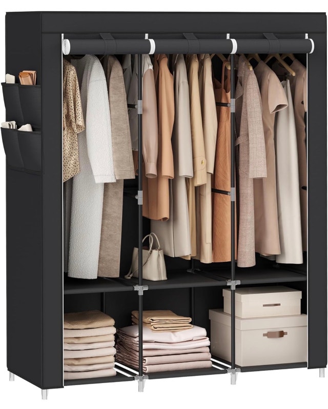 New Portable Wardrobe Closet Organizer with Cover