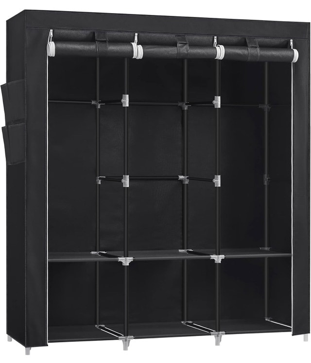 New Portable Wardrobe Closet Organizer with Cover - photo 3