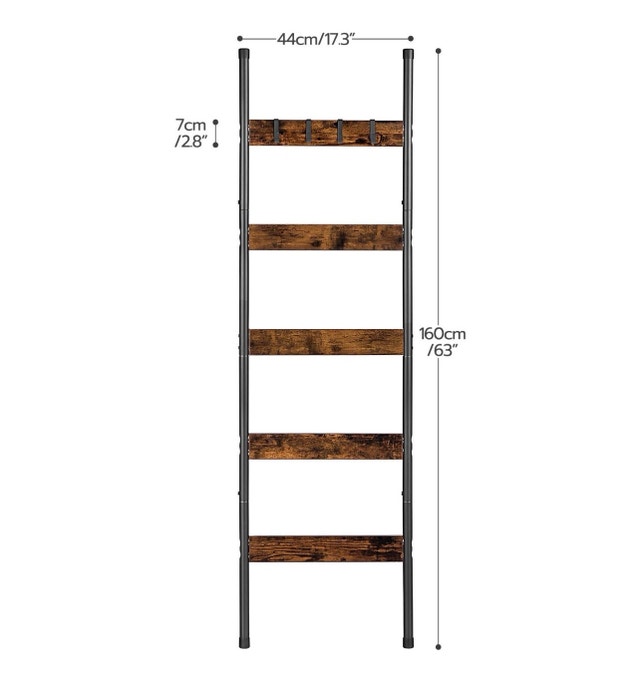 HOOBRO Blanket Ladder, 5-Tier Towel Rack - New - photo 3