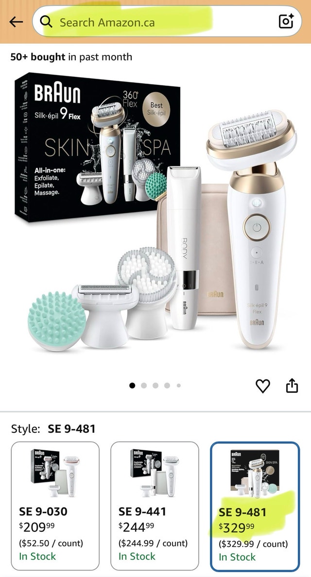 Braun Silk-épil 9 Flex Hair Removal Device & Shaver - New - photo 5