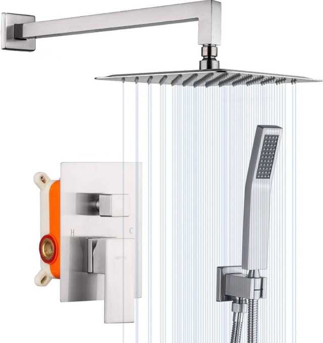 Gappo Shower System - New, High Pressure, Brushed Nickel