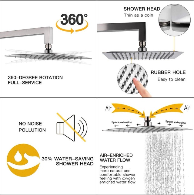 Gappo Shower System - New, High Pressure, Brushed Nickel - photo 2