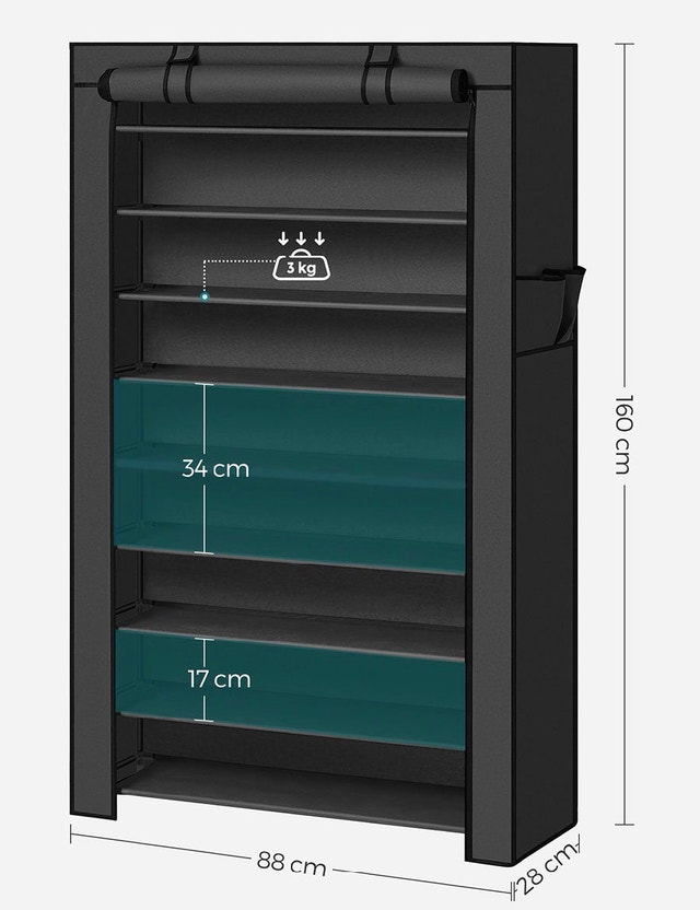 New Fabric Shoe Organizer - Black 88x28x160cm - photo 4
