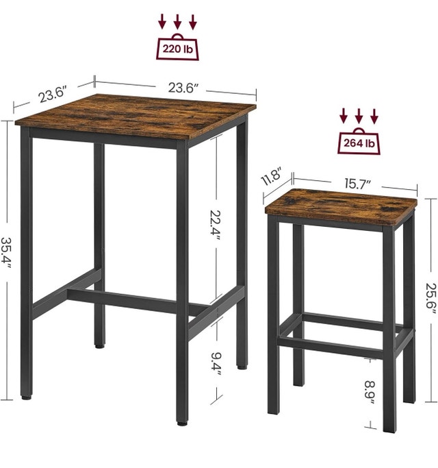 New Bar Dining Table and Chairs Set - photo 3