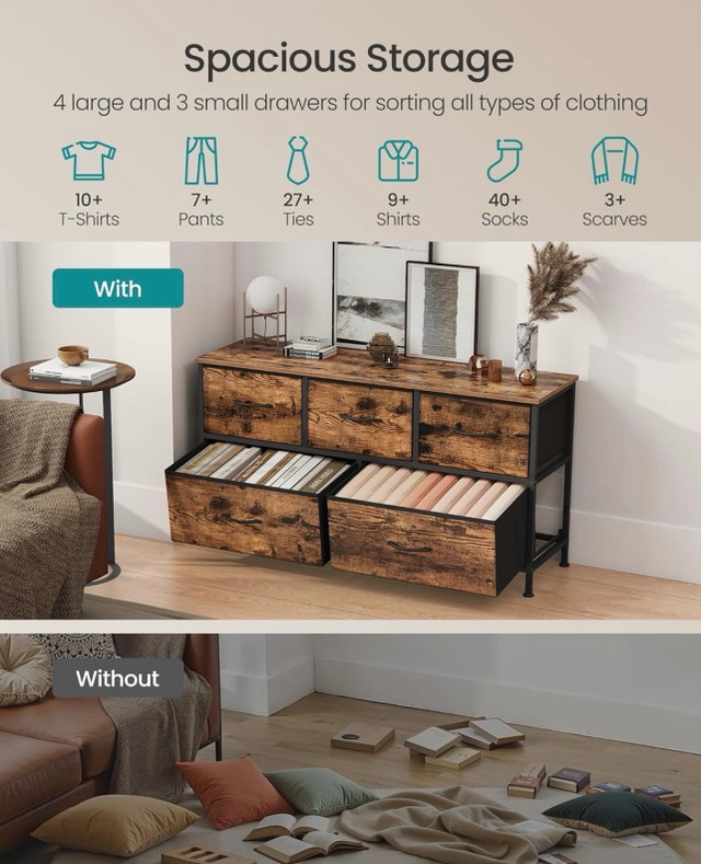 New Dresser/Chest/Organizer for Bedroom - Rustic Brown - photo 3