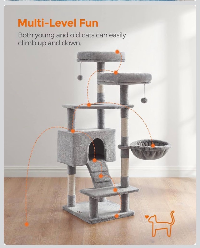 55.9 Inch Multi-Level Cat Condo Tower - photo 3