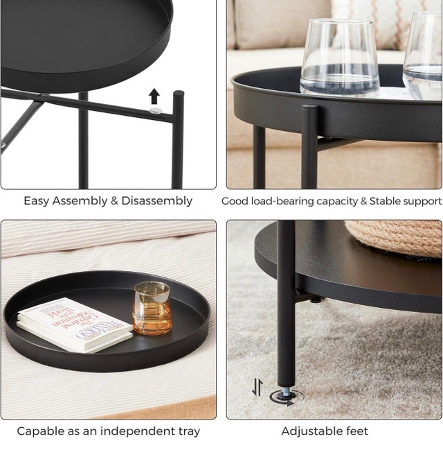 New 2-Tier End/Side/Coffee Table - Steel Frame - photo 5