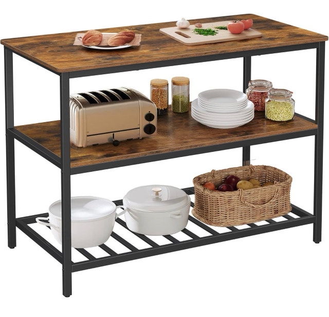 New Kitchen Island with 3 Shelves, UKKI01BX
