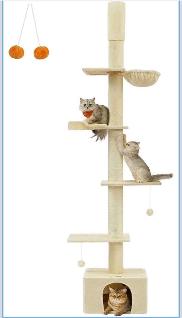 New Floor to Ceiling Cat Climbing Tower/Tree UPCT210Y01