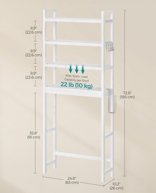 New Over The Toilet Organizer/Storage UBTS041W01 - photo 2