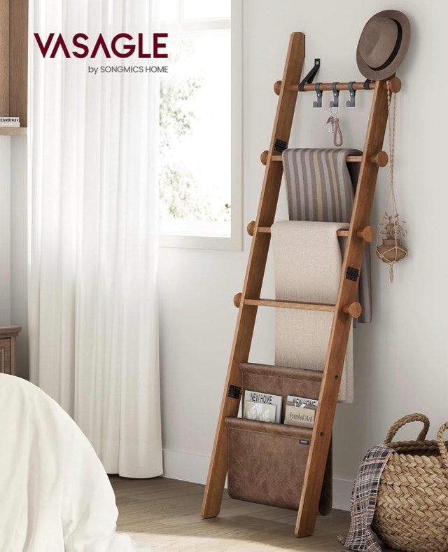 New 5-Tier Wooden Blanket Ladder Shelf - photo 2