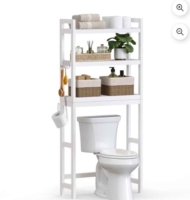 New Over-The-Toilet Storage Organizer, SONGMICS UBTS01W - photo 2