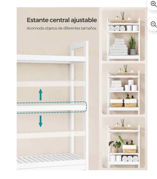 New Over-The-Toilet Storage Organizer, SONGMICS UBTS01W - photo 3