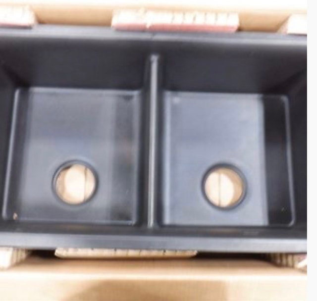 New KOHLER 33.5" Undermount Double-Bowl Sink, Black - photo 4