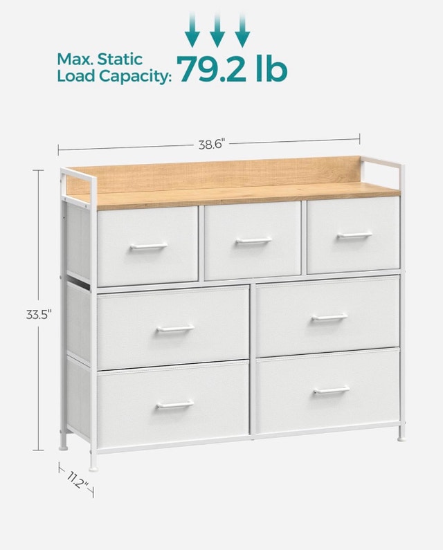 New 7-Drawer Fabric Dresser/Organizer - Model ULTS523W57 - photo 3