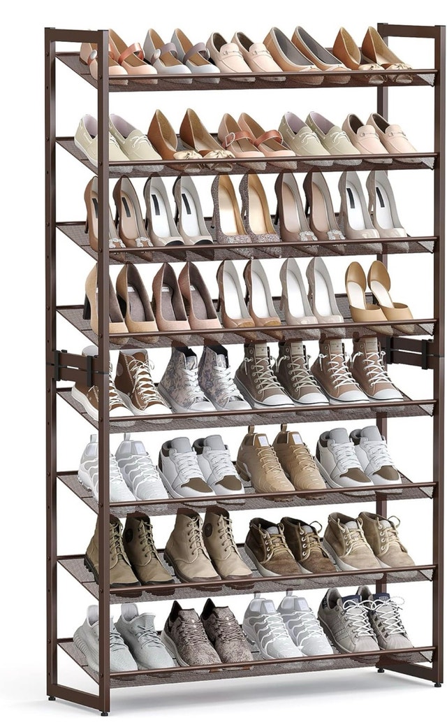 New 8-Tier Shoe Rack Organizer, Adjustable Shelves