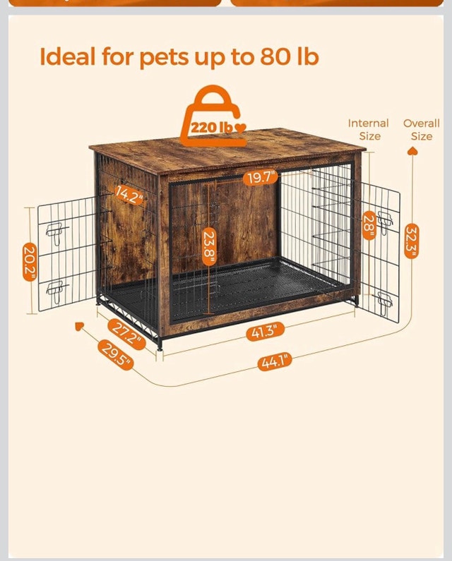 New Dog Crate Furniture / End Table - Feandrea UPFC004X01 - photo 4