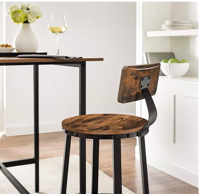 New Tall Bar Chairs with Backrest, Set of 2 - photo 4