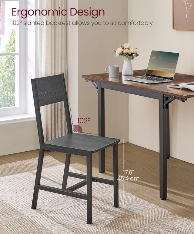 Rustic Wood Dining Chair with Metal Frame (2 Available) - photo 4