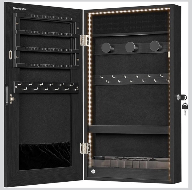 SONGMICS Mirror Jewelry Cabinet, UJJC050B01 - photo 4