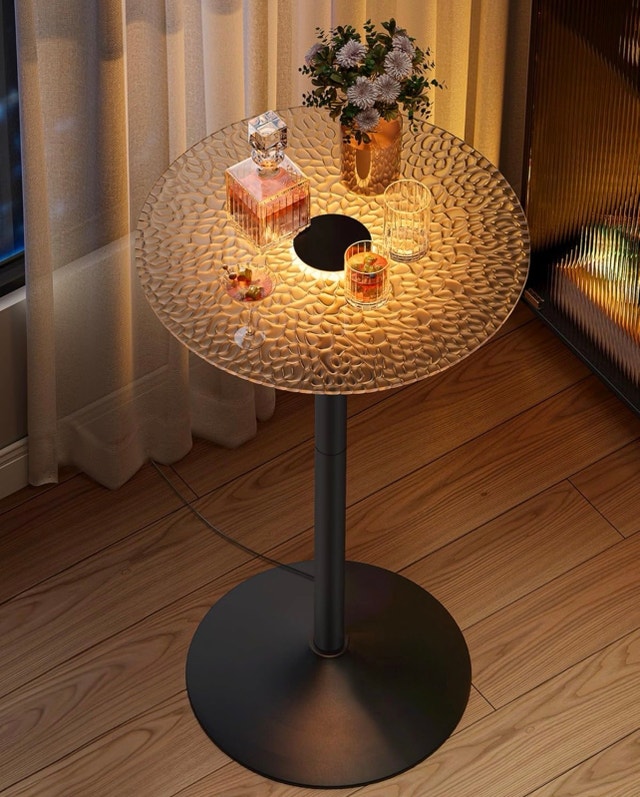 New Round Bar Table with Multi-Colored Lights