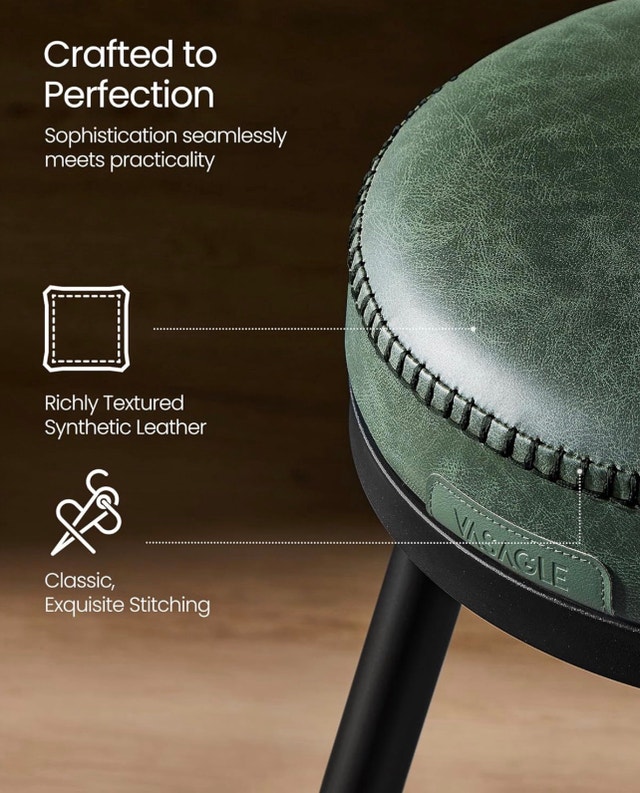 New Swivel Counter Bar Stools - Synthetic Leather - photo 3