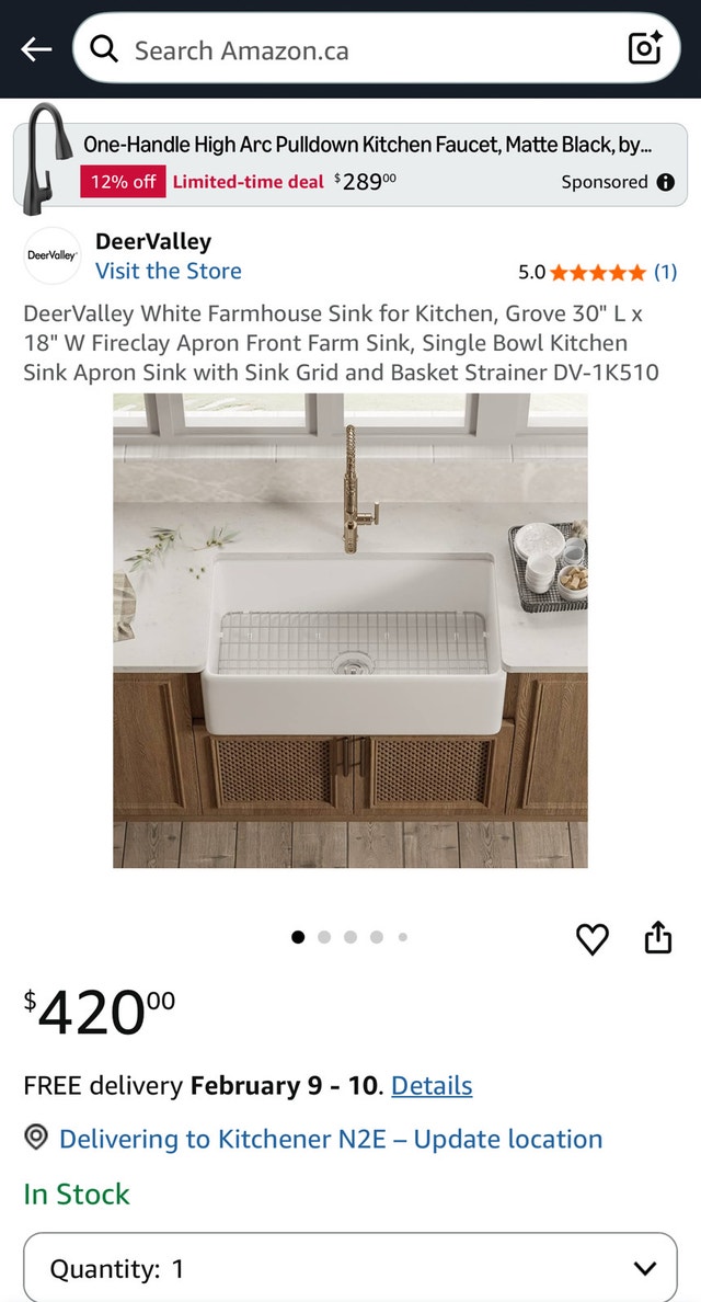 New DEER VALLEY GROVE 30" Farmhouse Kitchen Sink - photo 5