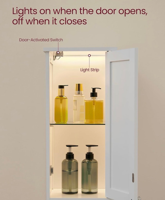 New Tall Slim Storage Cabinet with Lights - UBBC566W02 - photo 3