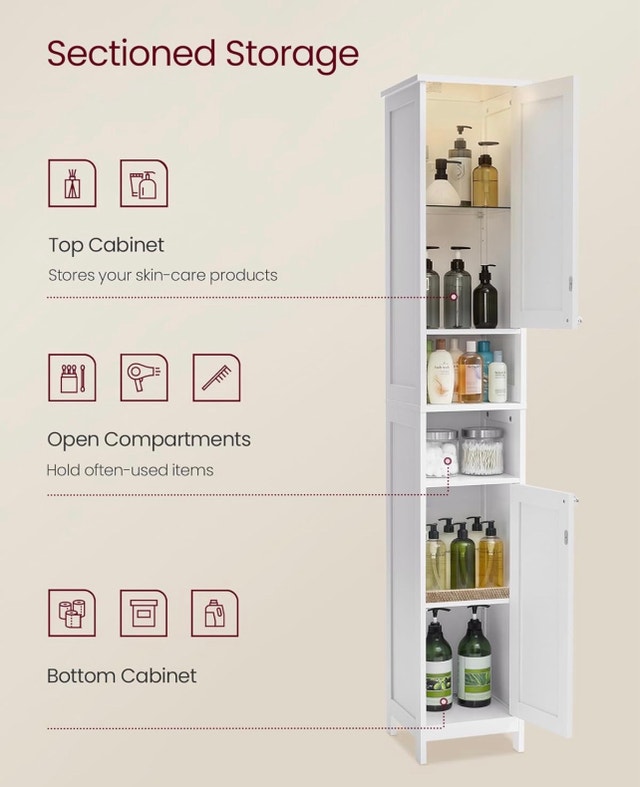 New Tall Slim Storage Cabinet with Lights - UBBC566W02 - photo 4