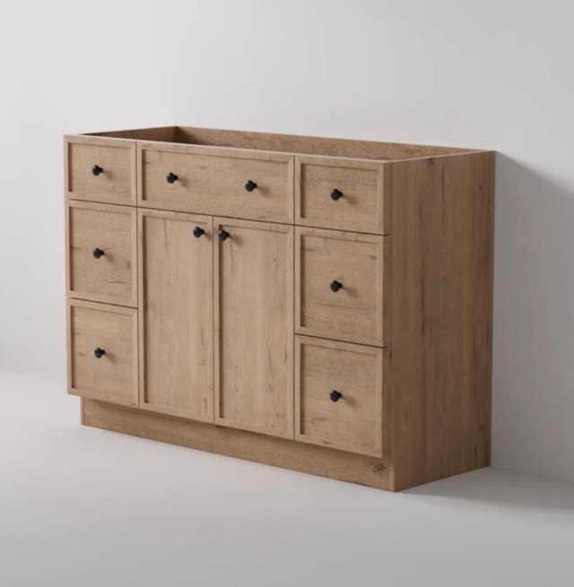 ECLIFE 48" Farmhouse Bathroom Vanity - Cabinet Base Only - photo 2