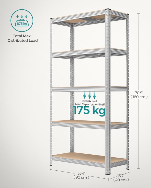 New 5-Tier Heavy-Duty Steel Shelving Unit UGLR040E02 - photo 2