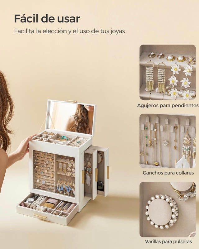 New Jewelry Organizer Box 6.1x10.3x12.6 Inches UJBC162W01 - photo 5