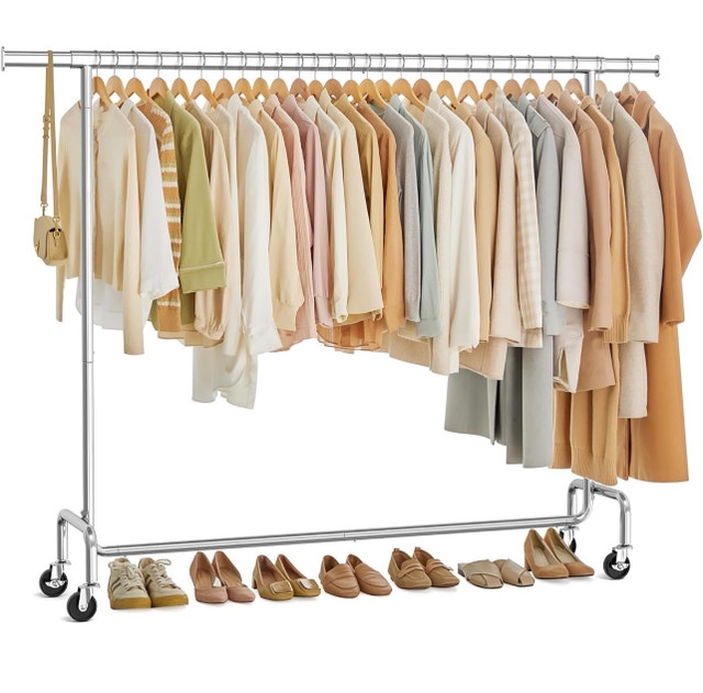 New Heavy-Duty Clothes Rack with Wheels UHSR176E01
