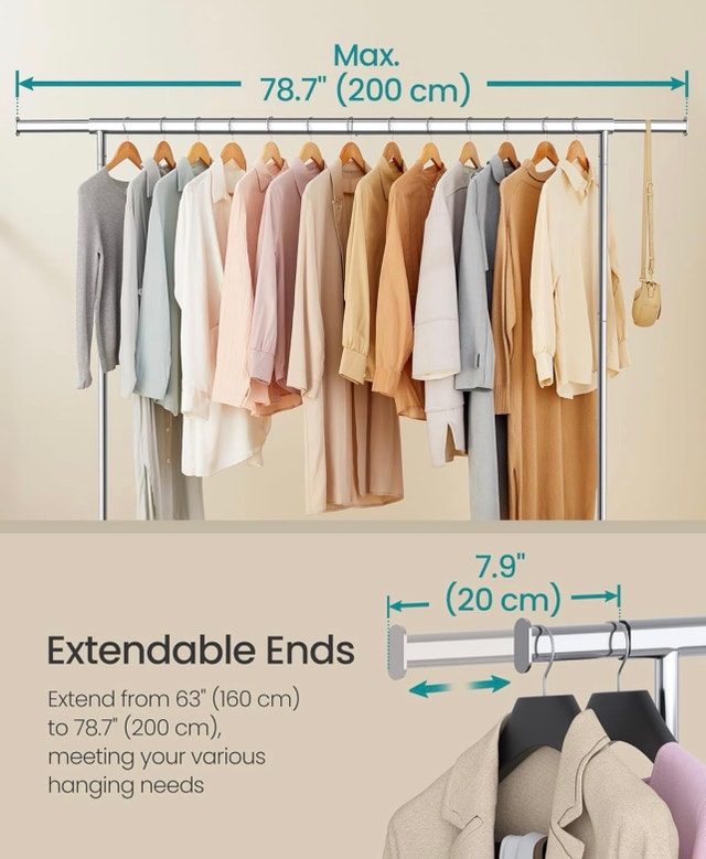 New Heavy-Duty Clothes Rack with Wheels UHSR176E01 - photo 4