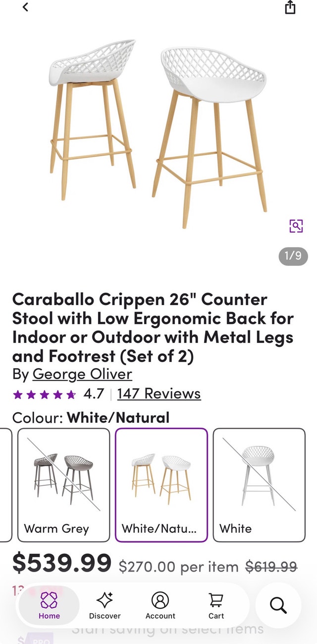 New George Oliver Masam 26" Counter Stools (2 Available) - photo 2