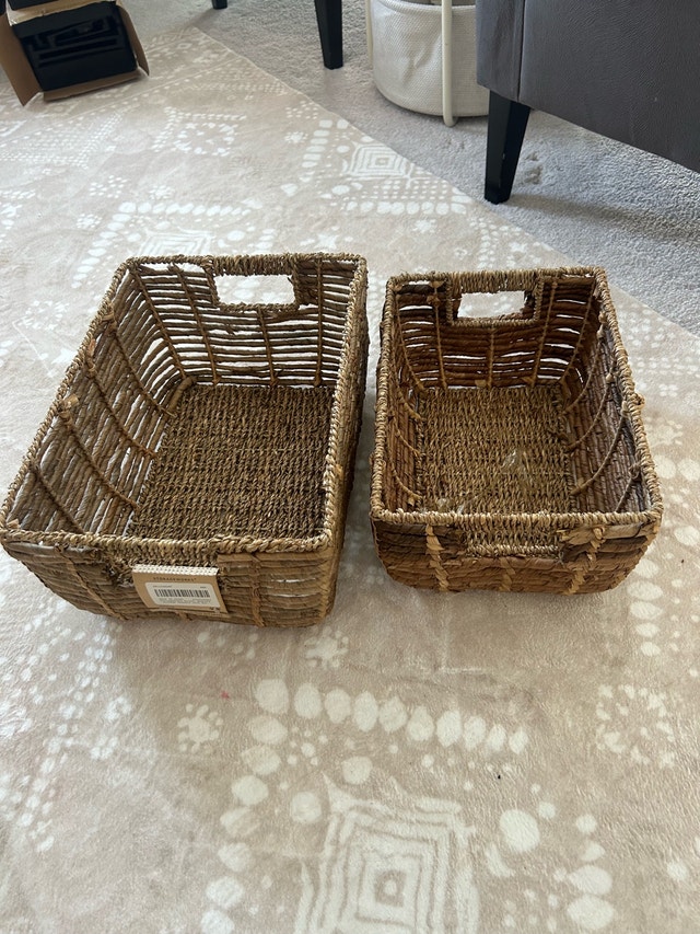 New StorageWorks Wicker Baskets
