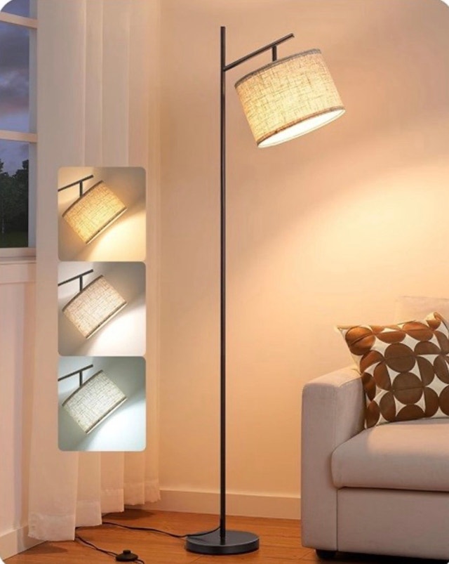 EDISHINE Modern Arc Floor Lamp 64.7" - New