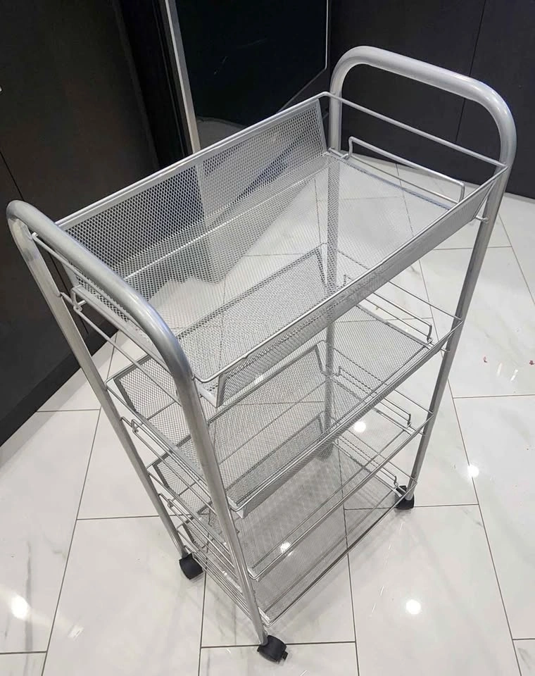 Rolling Storage Cart with Baskets – Metal Organizer on Wheels - photo 2
