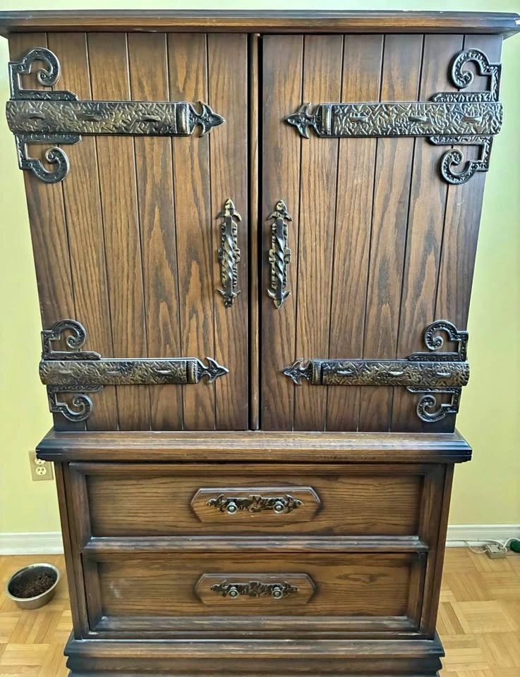 Vallières Solid Wood Armoire - 1960s