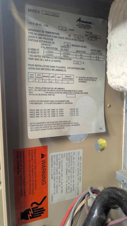 Amana High Efficiency Furnace - photo 3