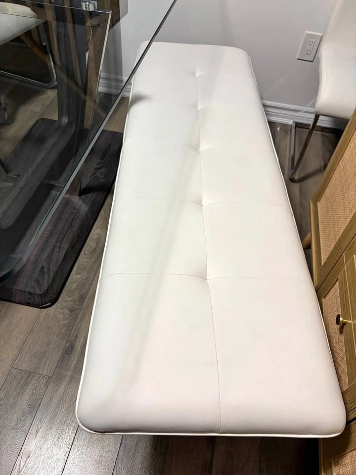 White Modern Dining Bench