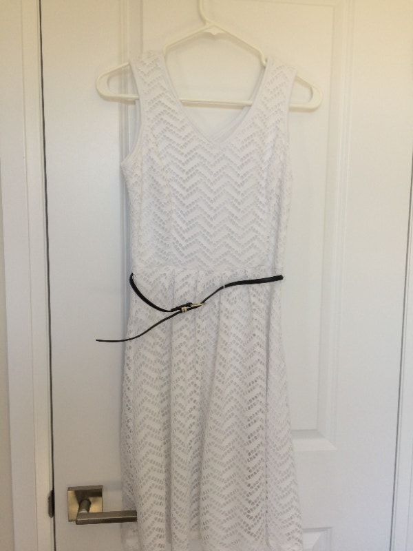 White Dress with Black Belt