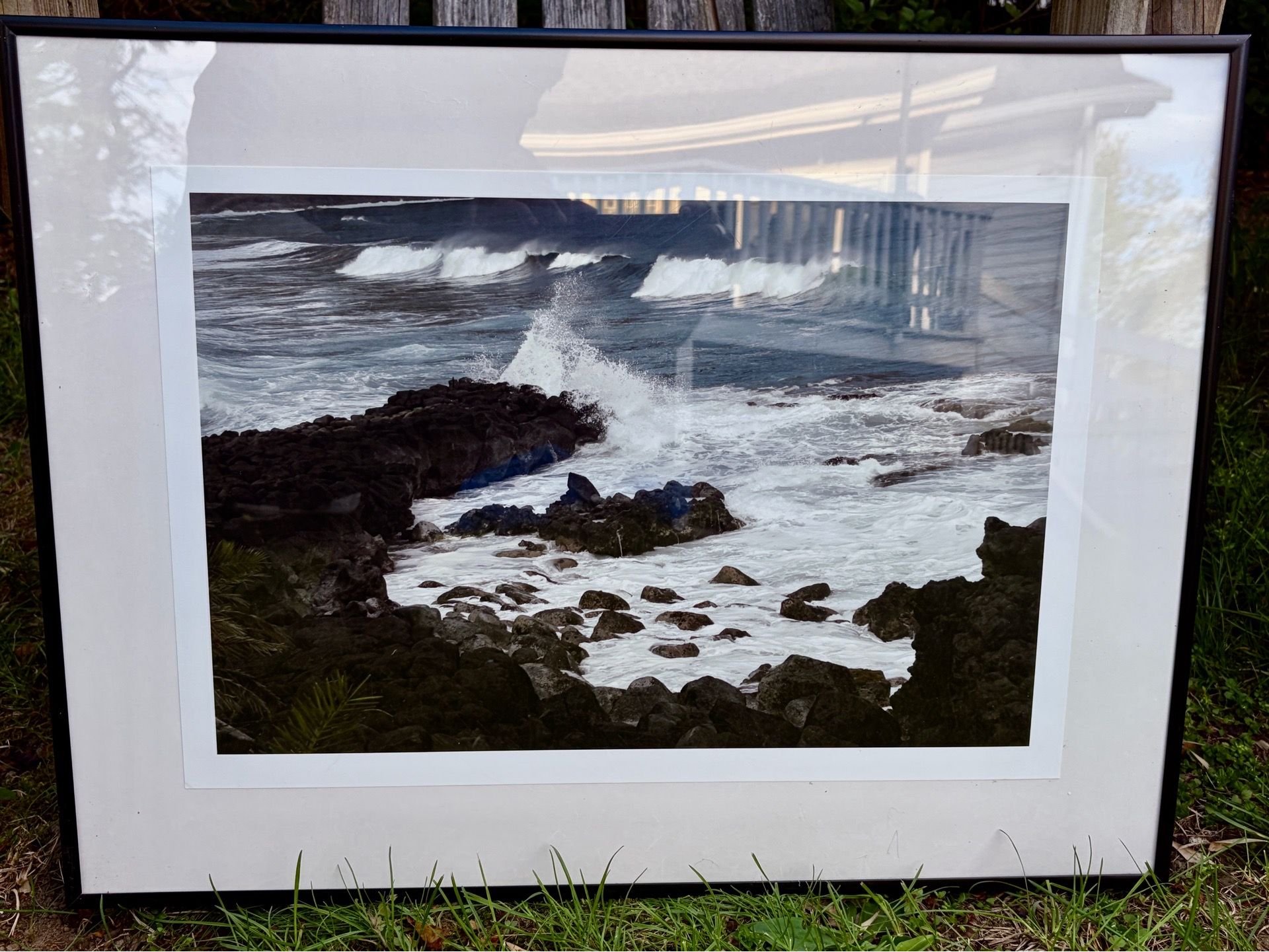 Ocean art, framed