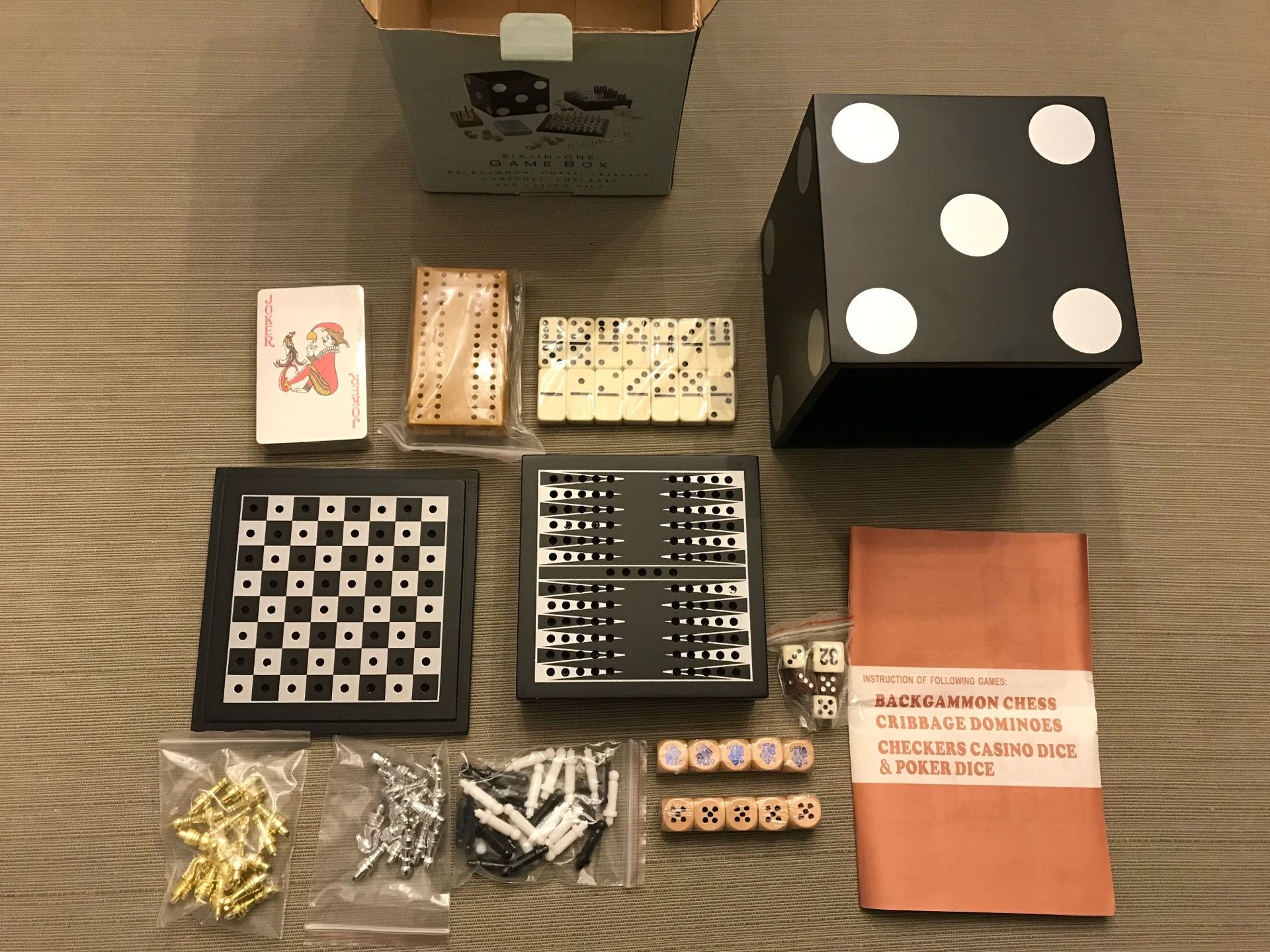 MARSHALL FIELDS SIX IN ONE GAME BOX
