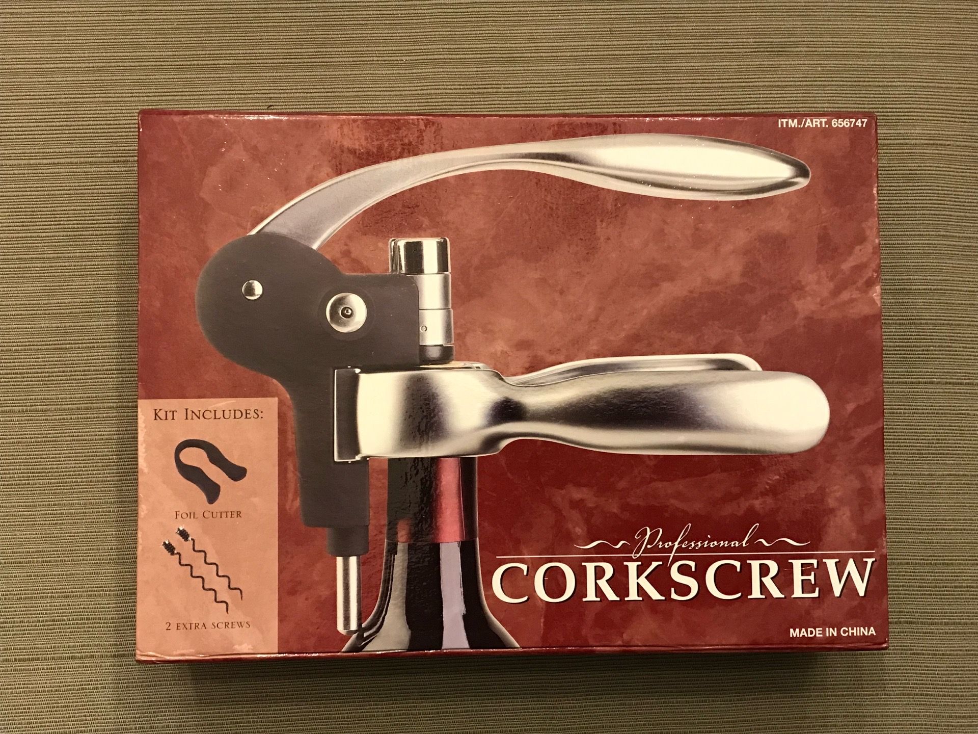 PROFESSIONAL CORKSCREW WINE BOTTLE OPENER KIT - photo 2