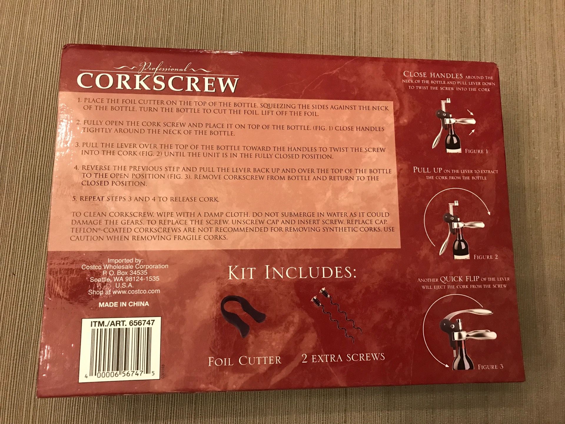 PROFESSIONAL CORKSCREW WINE BOTTLE OPENER KIT - photo 3