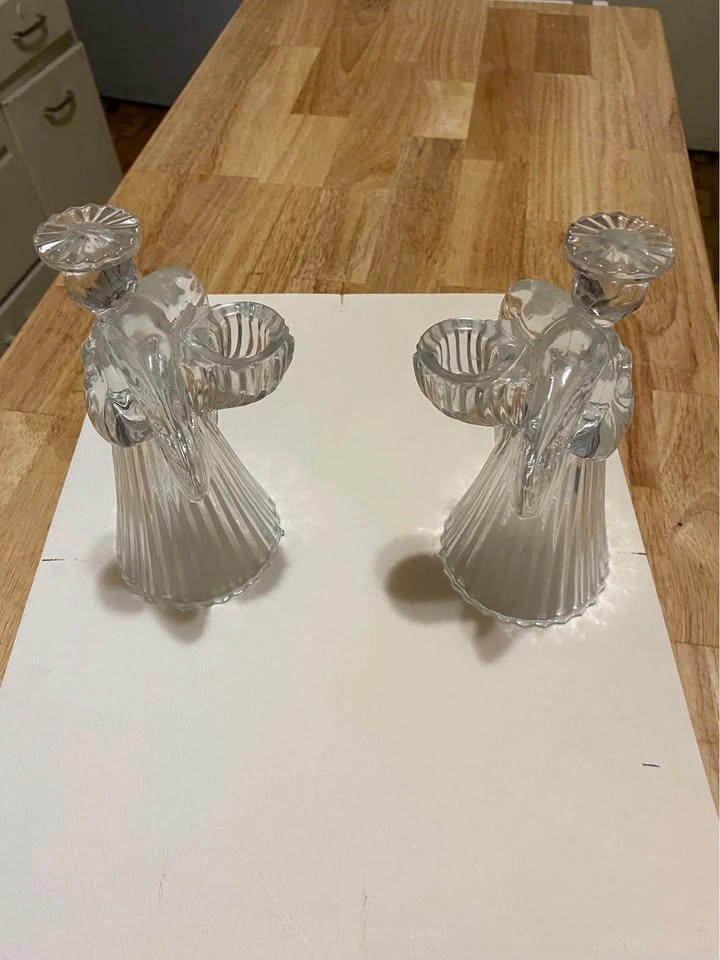Set of 2 Angel Tapered Candle Holders - photo 2